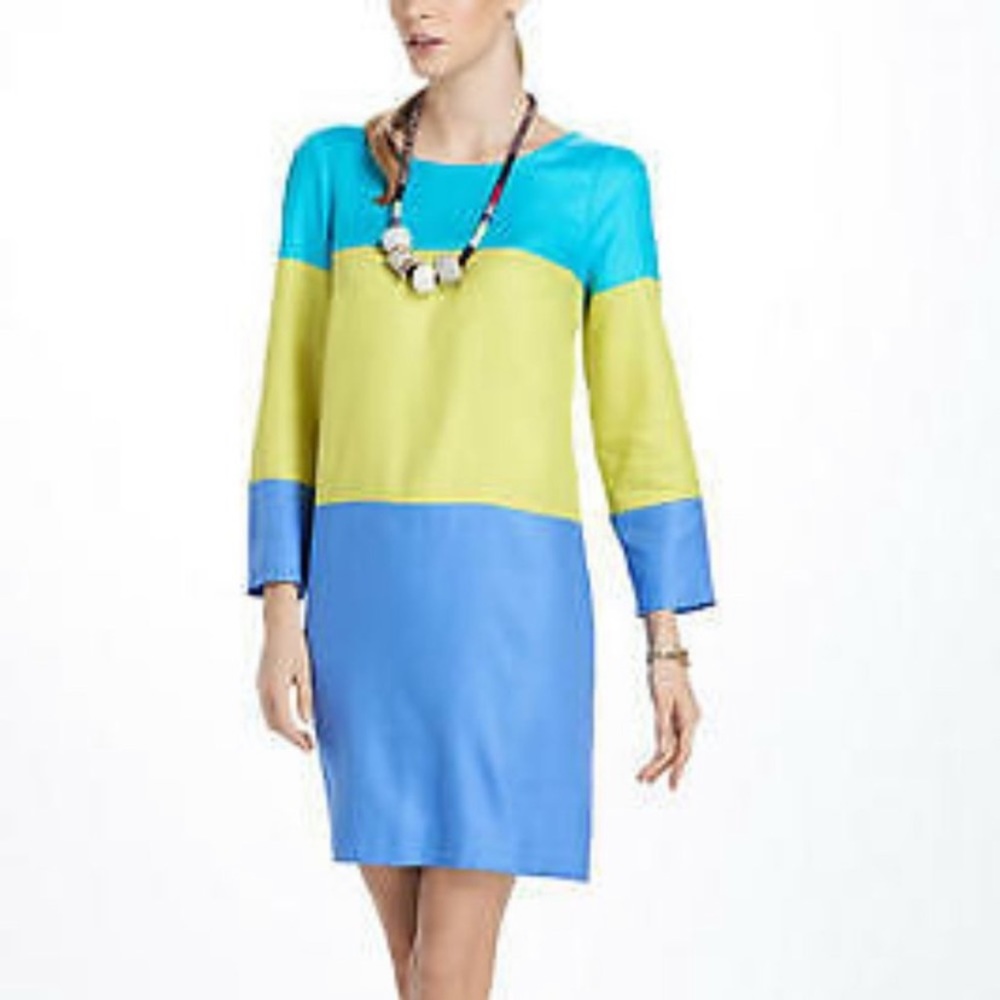 Maeve color block dress size 4